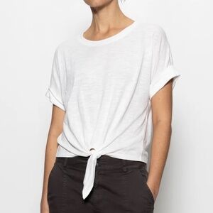 Sanctuary All Day Tie Tee | Size XS | White